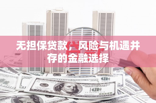 大东无担保贷款，风险与机遇并存的金融选择