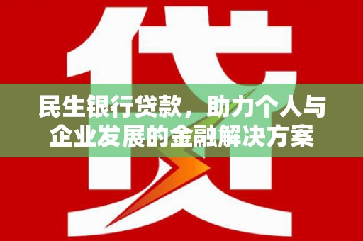 大东民生银行贷款，助力个人与企业发展的金融解决方案
