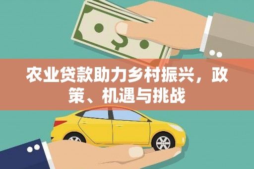 大东农业贷款助力乡村振兴，政策、机遇与挑战