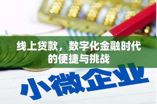 大东线上贷款，数字化金融时代的便捷与挑战
