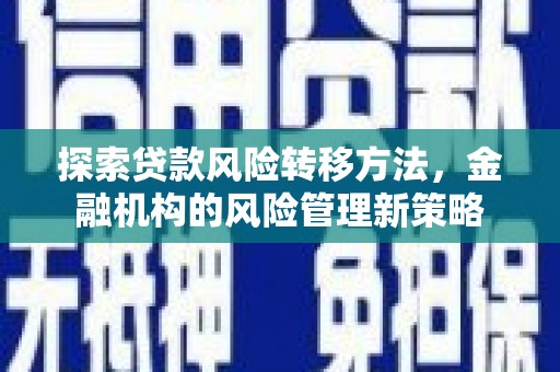 大东探索贷款风险转移方法，金融机构的风险管理新策略