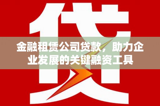 大东金融租赁公司贷款，助力企业发展的关键融资工具