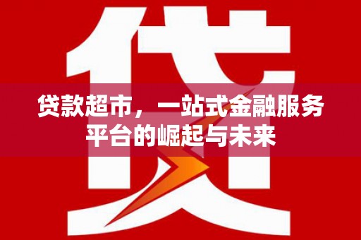 大东贷款超市，一站式金融服务平台的崛起与未来