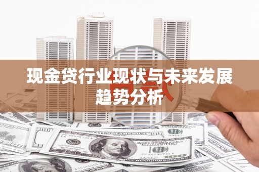 大东现金贷行业现状与未来发展趋势分析