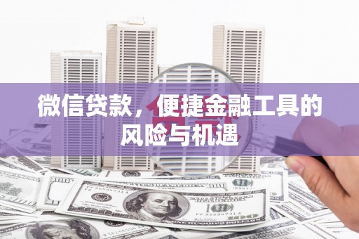 大东微信贷款，便捷金融工具的风险与机遇