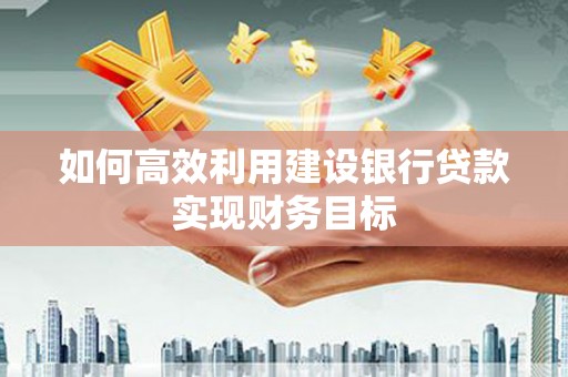 大东如何高效利用建设银行贷款实现财务目标