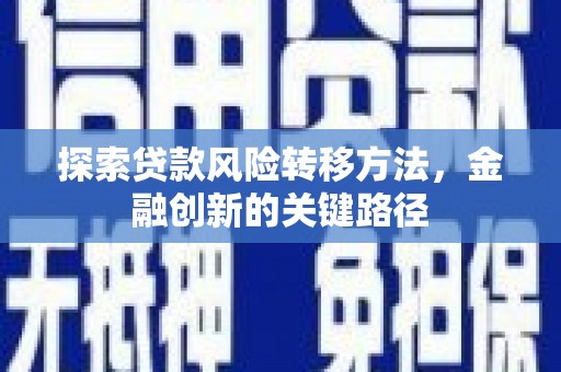 大东探索贷款风险转移方法，金融创新的关键路径