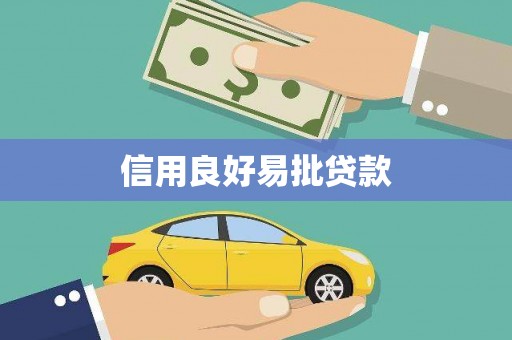 大东信用良好易批贷款