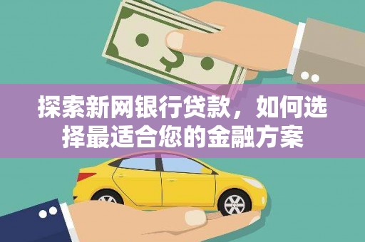 大东探索新网银行贷款，如何选择最适合您的金融方案