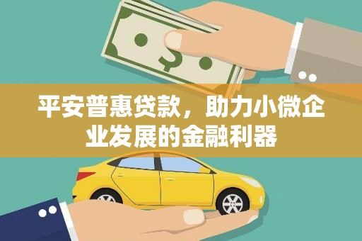 大东平安普惠贷款，助力小微企业发展的金融利器