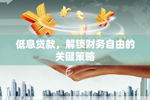 大东低息贷款，解锁财务自由的关键策略