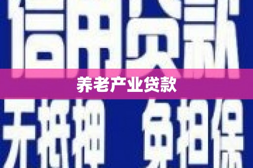 大东养老产业贷款
