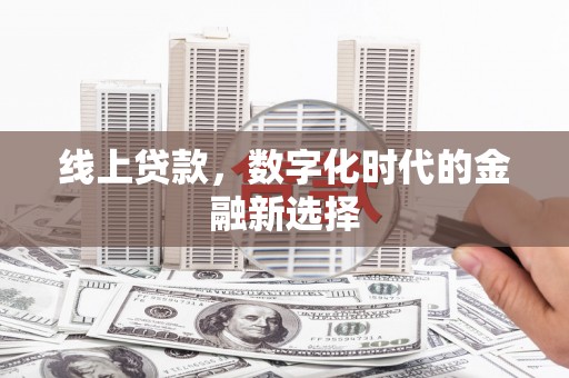 大东线上贷款，数字化时代的金融新选择