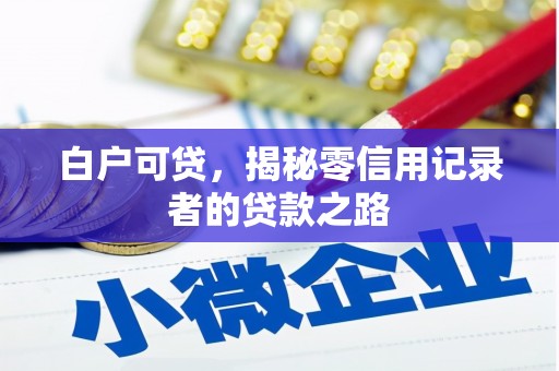 大东白户可贷，揭秘零信用记录者的贷款之路