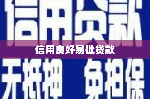 大东信用良好易批贷款