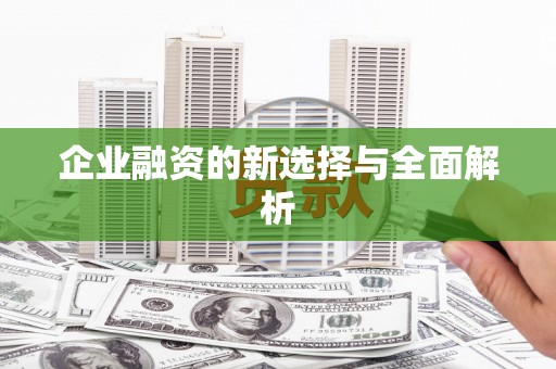 大东企业融资的新选择与全面解析
