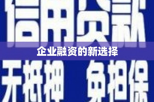 大东企业融资的新选择